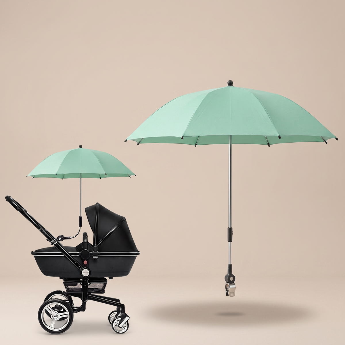 Ombrelle Anti-UV pour Poussette - Vert Menthe