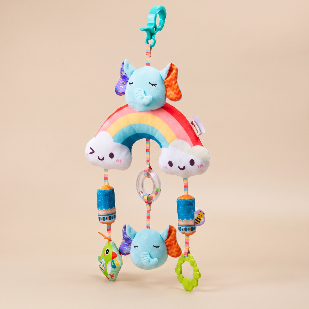 Mobile Carillon Apaisant pour Poussette - Éléphant