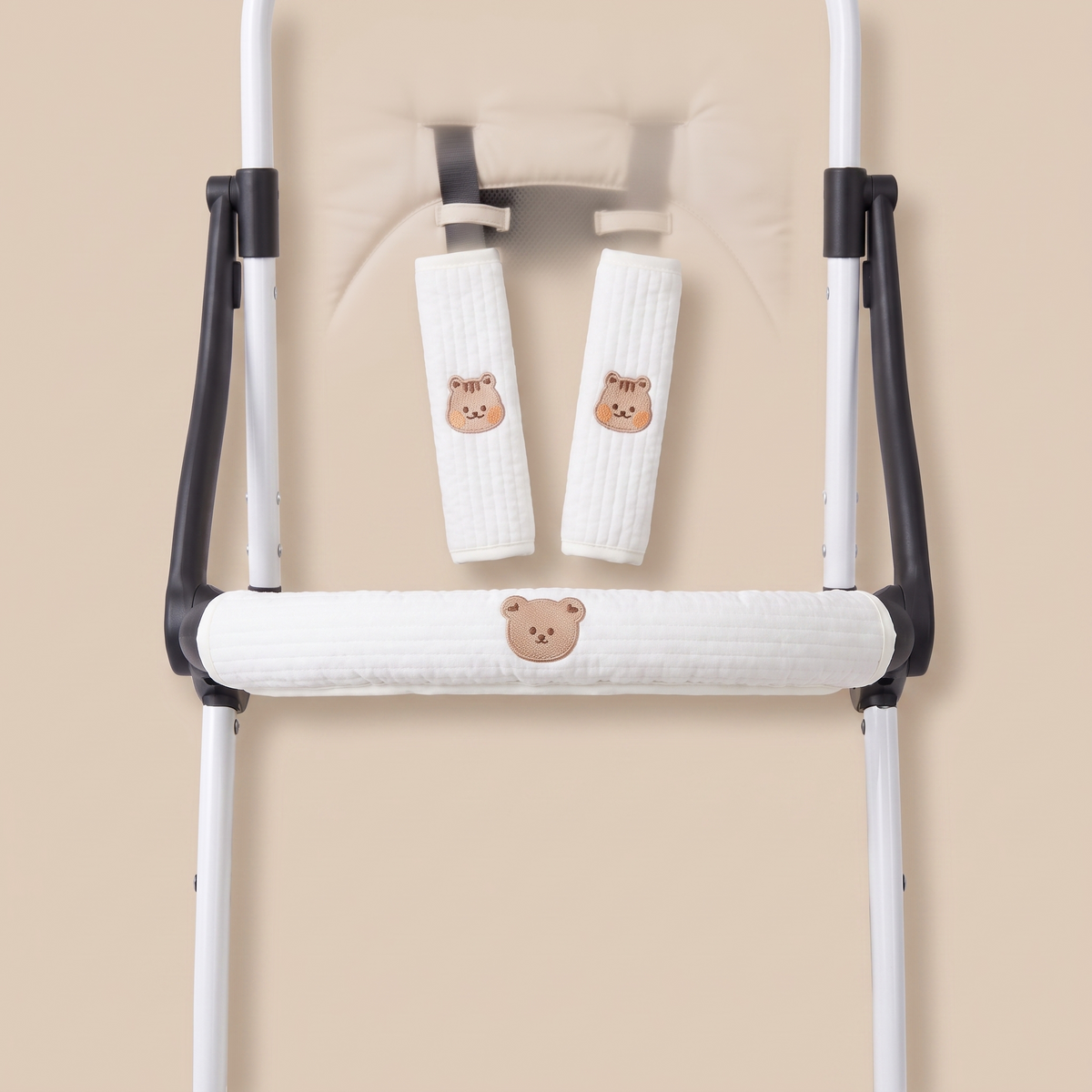 Housse de Protection Guidon pour Poussette - Blanc