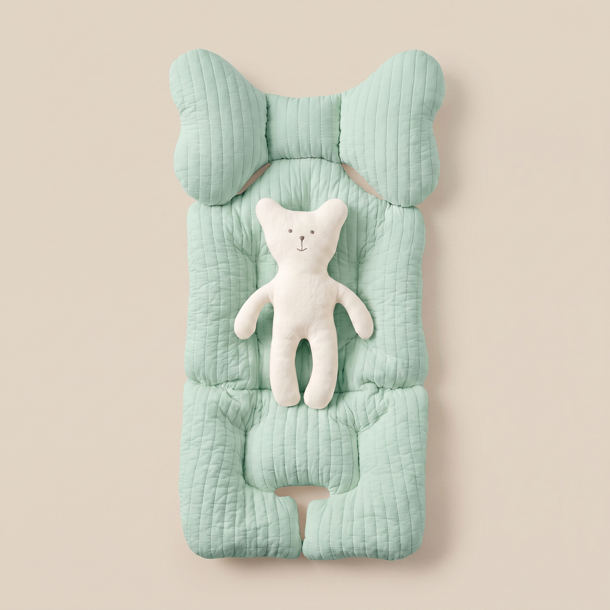 Coussin de Confort 4 Saisons pour Poussette - Vert Menthe