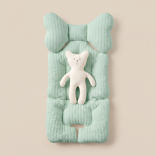 Coussin de Confort 4 Saisons pour Poussette - Vert Menthe