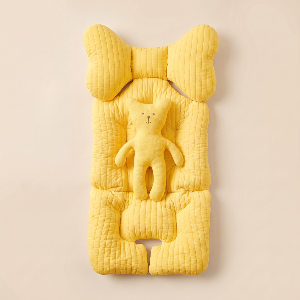 Coussin de Confort 4 Saisons pour Poussette - Jaune Soleil