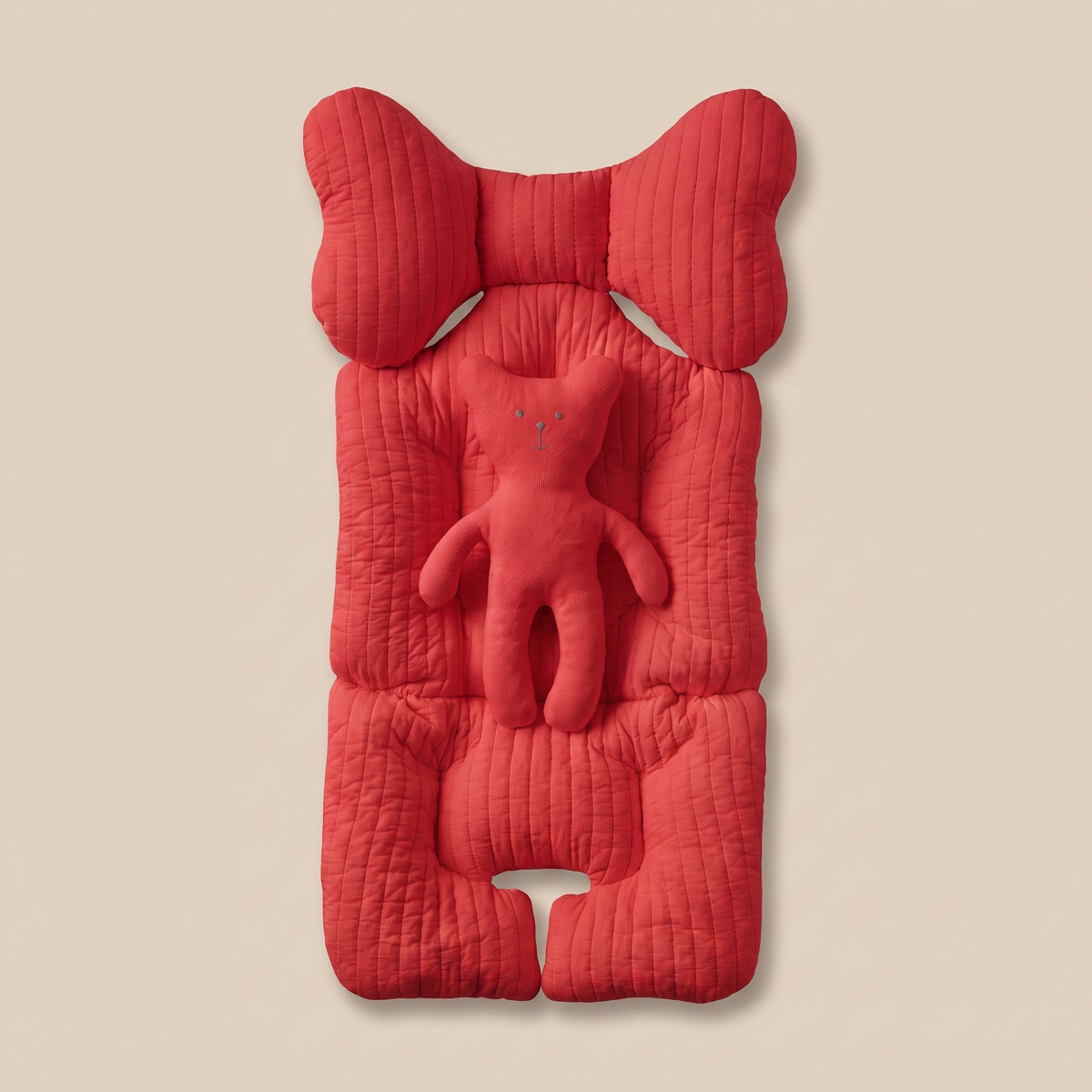 Coussin de Confort 4 Saisons pour Poussette - Rouge