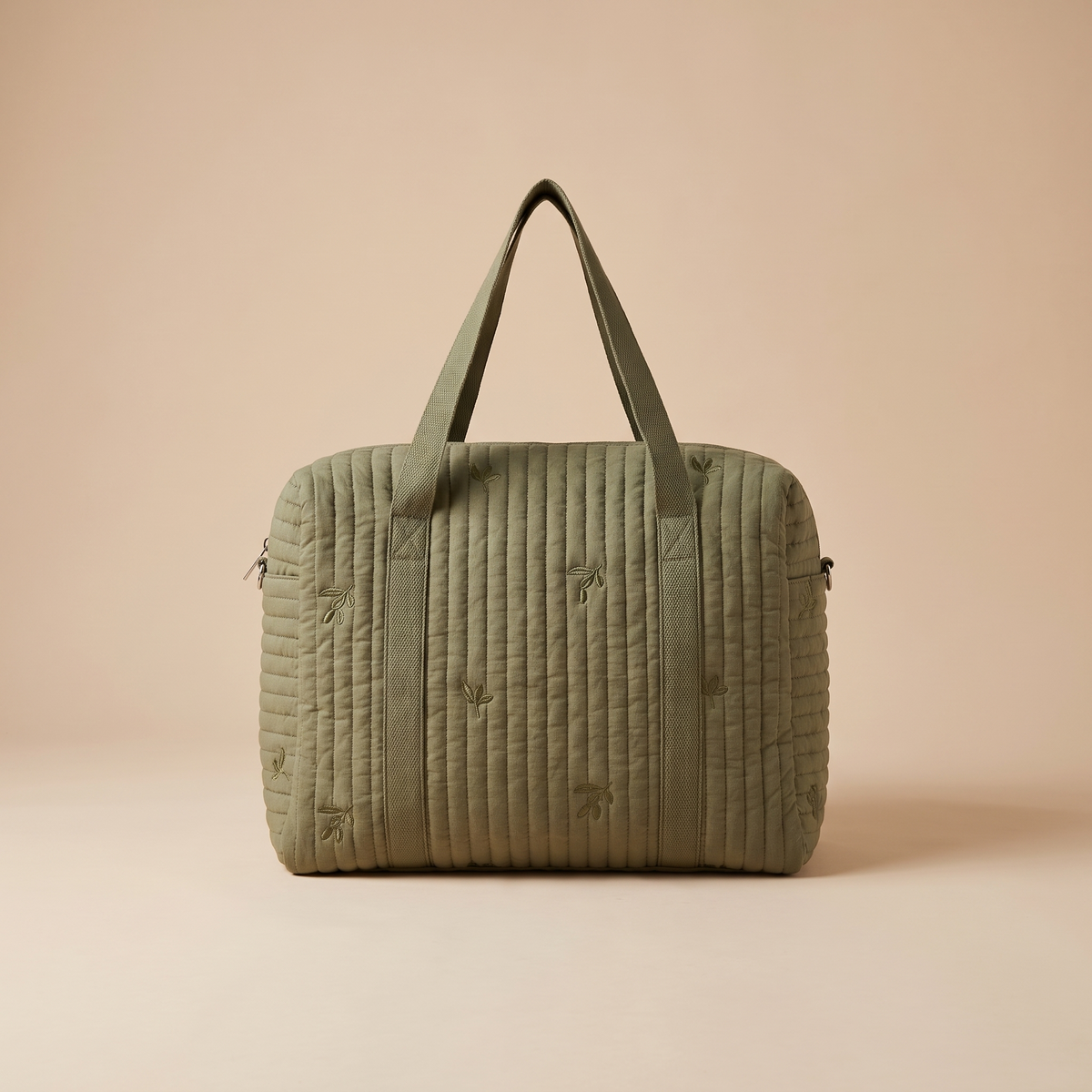 Sac à Langer Matelassé Brodé - Broderie Olive
