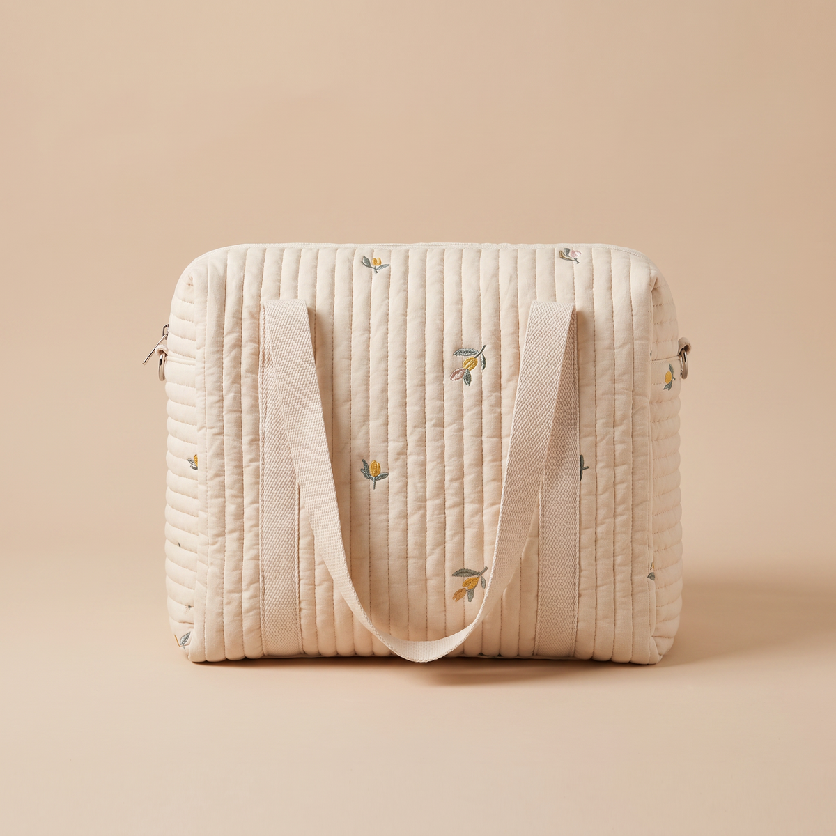 Sac à Langer Matelassé Brodé - Tulipe